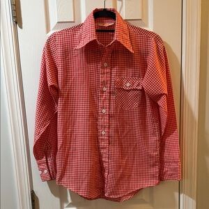 Vintage Levi’s Red Gingham Men's Button-Down Shirt